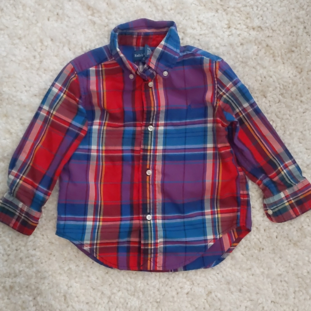 Ralph Lauren Plaid Flannel Button Down Shirt